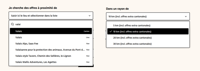 Illustration lieu et rayon